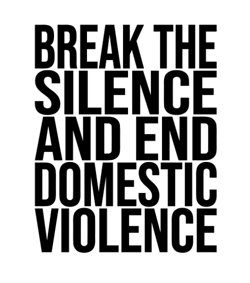 Break The Silence And End Domestic Violence Iron On Vinyl Decal Transfers for T-shirts/Sweatshirts