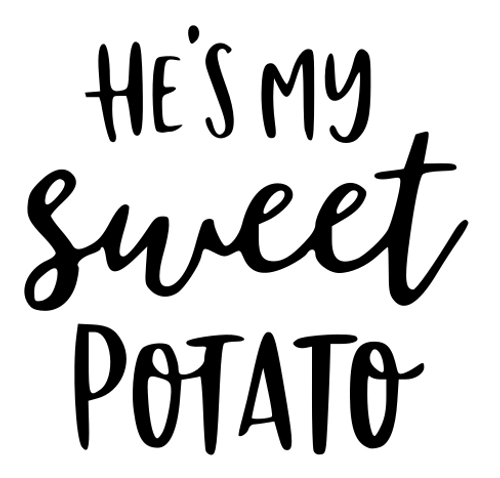 He's My Sweet Potato Iron On Vinyl Decal Transfers for T-shirts/Sweatshirts