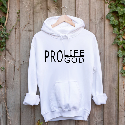 Pro Life Pro God  Christian Sweatshirt Hoodie