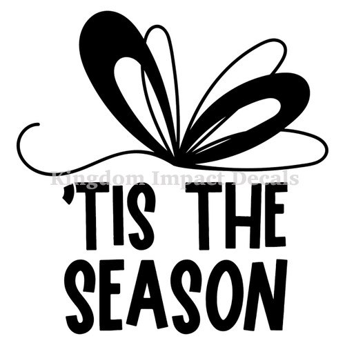 Tis The Season Butterfly Iron On Vinyl Decal Transfers for T-shirts/Sweatshirts