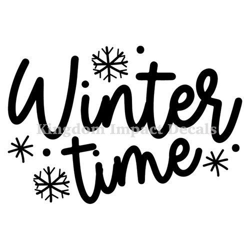 Winter Time  Iron On Vinyl Decal Transfers for T-shirts/Sweatshirts