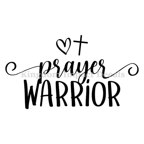 Prayer Warrior Christian Iron On Vinyl Decal Transfers for T-shirts/Sweatshirts