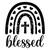 Blessed Rainbow Iron On Vinyl Decal Transfers for T-shirts/Sweatshirts