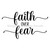 Faith Over Fear Christian Iron On Vinyl Decal Transfers for T-shirts/Sweatshirts