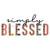 Simply Blessed Christian DTF Sublimation Decal Transfer Shirts