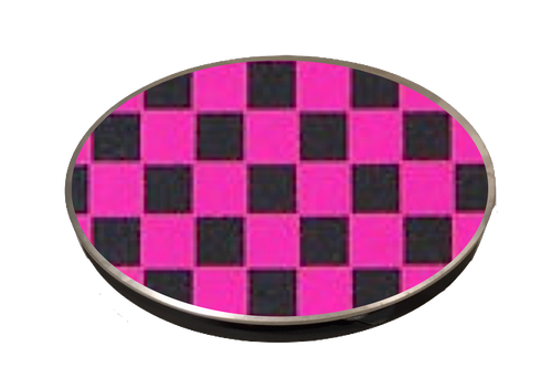 TMS Micro™  Pink & Black Checker | Figure Skating Spinner TMSMicro-PBC The Mad Spinner