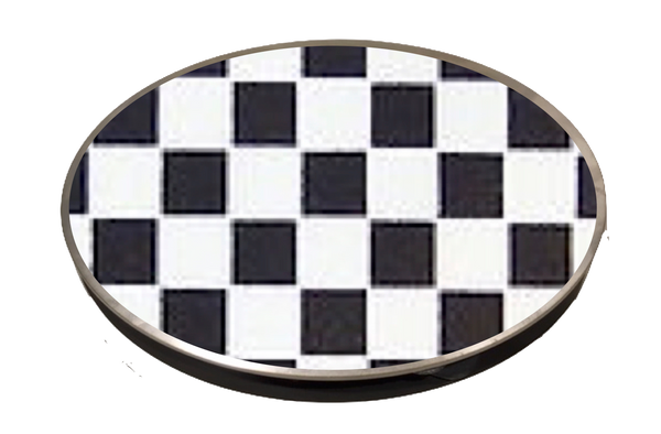 TMS Micro™  White & Black Checker | Figure Skating Spinner TMSMicro-WBC The Mad Spinner