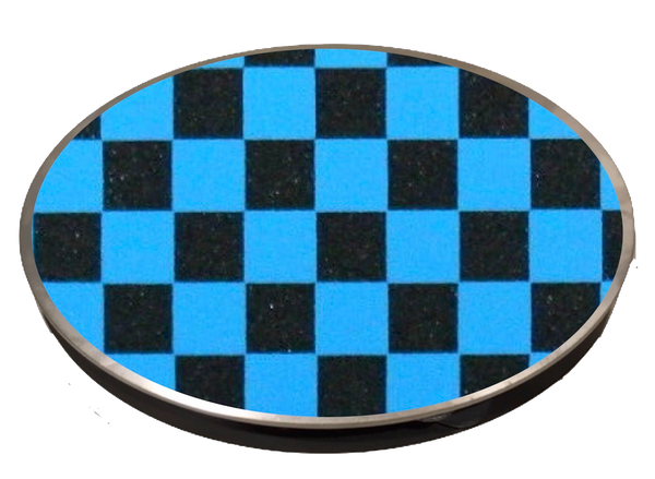 TMS Micro™  Blue & Black Checker | Figure Skating Spinner TMSMicro-BBC The Mad Spinner