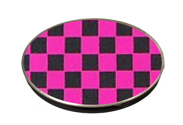 TMS Micro™  Pink & Black Checker | Figure Skating Spinner TMSMicro-PBC The Mad Spinner