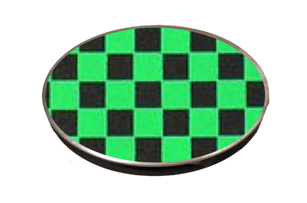 TMS Micro™  Green & Black Checker | Figure Skating Spinner TMSMicro-GBC The Mad Spinner