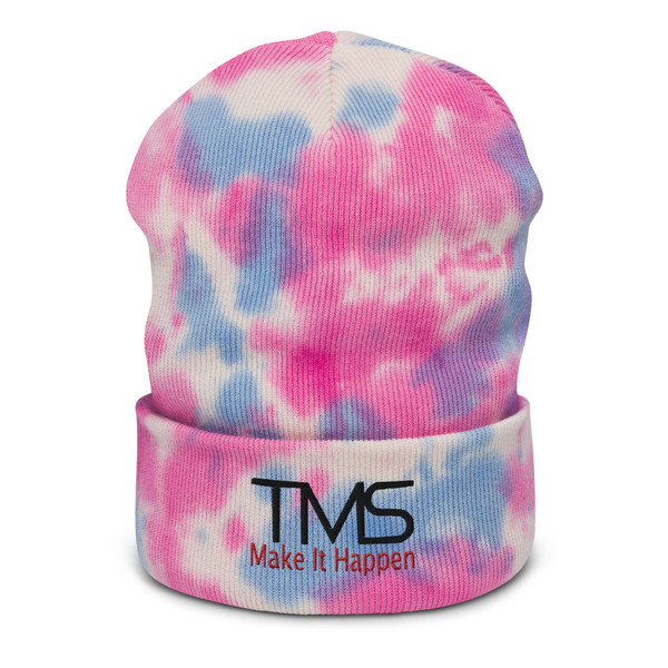 TMS Make it Happen Pink & Blue Tie-dye beanie 6307A72A3C045_13243 The Mad Spinner