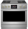 ZDP364NDTSS Monogram 36" Dual-Fuel Professional Range with 4 Burners and Griddle (Natural Gas)