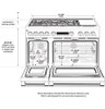 ZDP486NDTSS Monogram 48" Dual-Fuel Professional Range with 6 Burners and Griddle (Natural Gas)