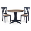 D502 Landocken Natural/Navy Dining Set