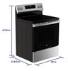 GE® 30" Free-Standing Electric Convection Range with No Preheat Air Fry and EasyWash™ Oven Tray GRF600AVSS