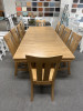 Cosmopolitan Large Dining Set Honey Finish 