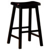 Black Bar Height Saddle Stool