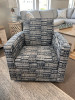 Luke Tonio Swivel Glider Cirrus Blue 