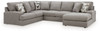 Lindon Nuvella Sectional with Chaise