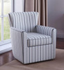 Jofran Blakely Blue Stripe Swivel Chair