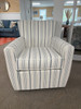Jofran Blakely Blue Stripe Swivel Chair