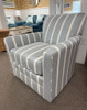 Becks Swivel Chair Light Blue Stripe 
