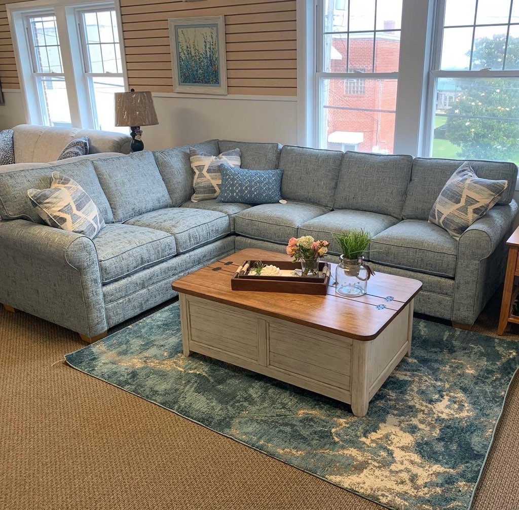 728 Bedford Sectional 322 63 Blue Manteo Furniture Appliance