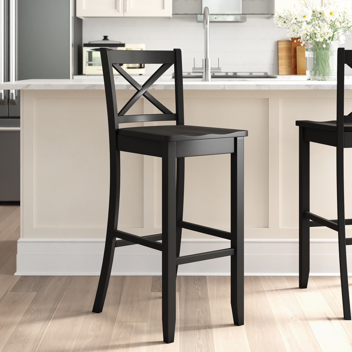 Torino Black X Back Bar Stool - Manteo Furniture & Appliance