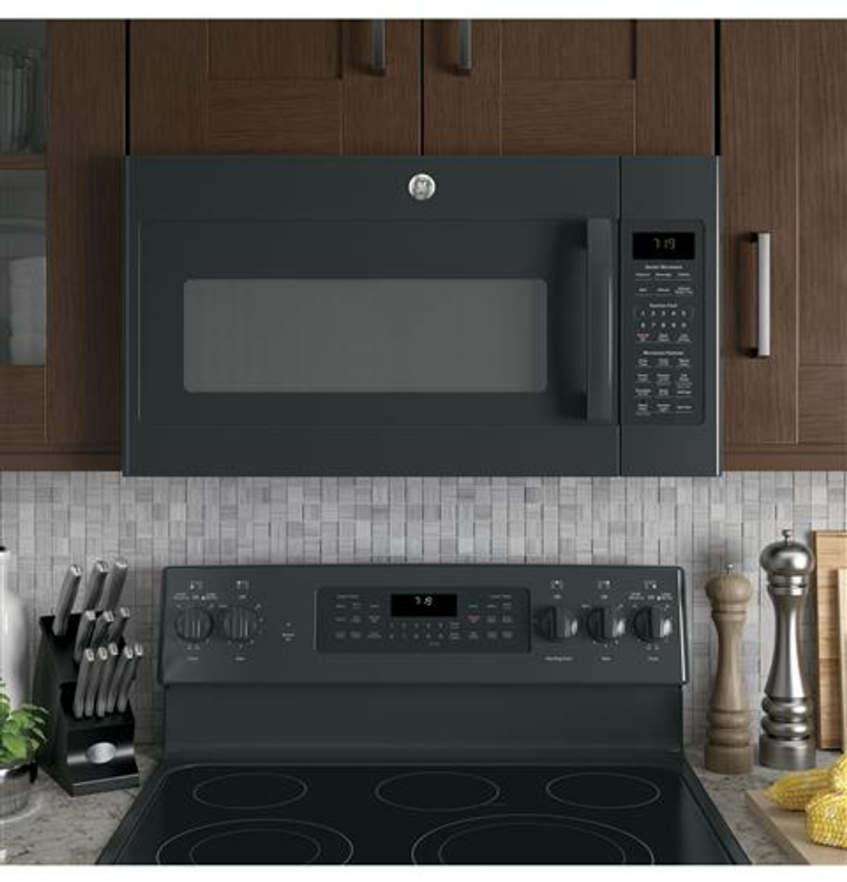 GE® Series 1.9 Cu. Ft. Black Over-the-Range Sensor Microwave