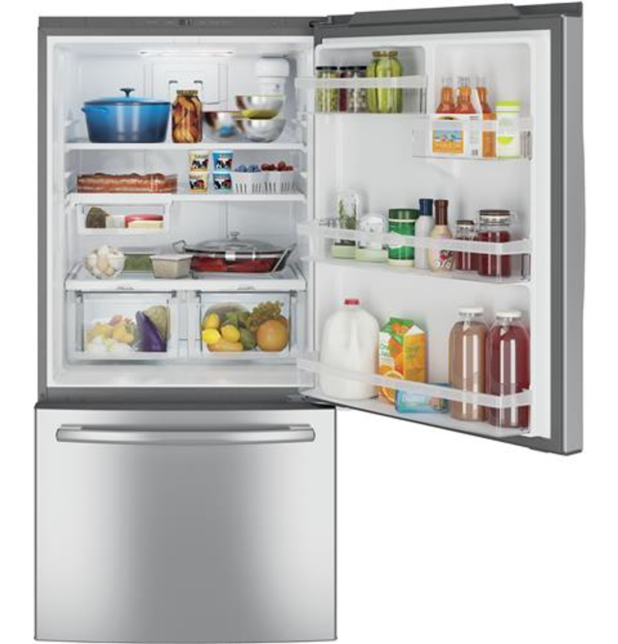 GE Energy Star 21.0 Cu. ft. Bottom-Freezer Refrigerator