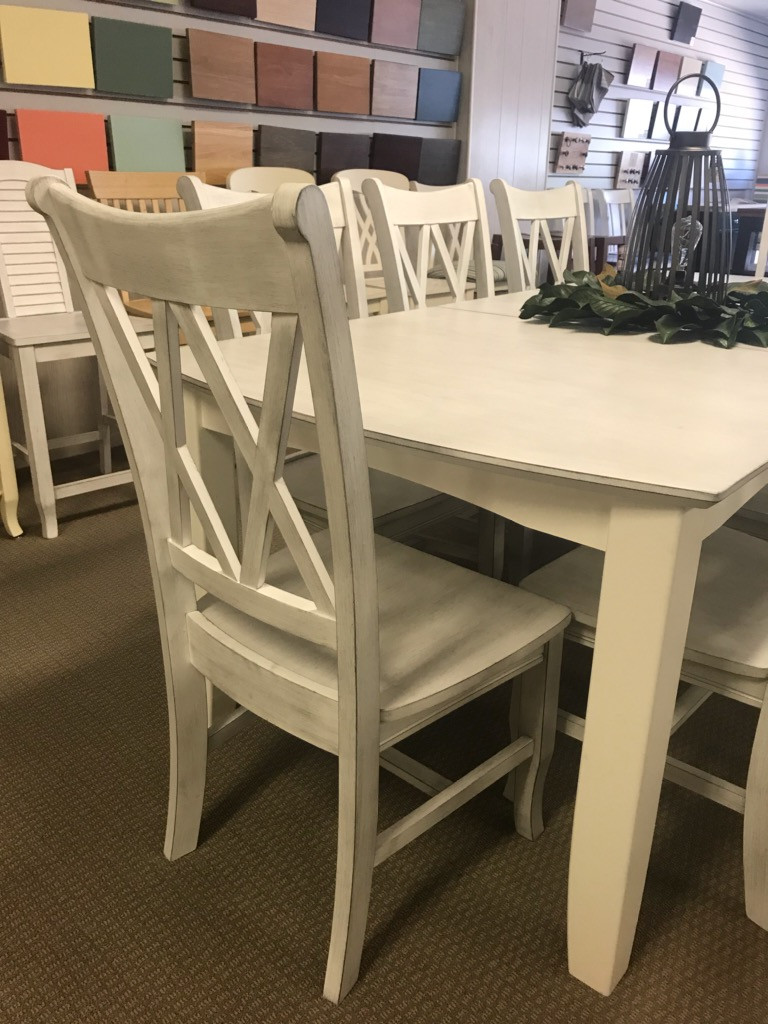 Hampton Chalk/White Dining Set Manteo Furniture & Appliance