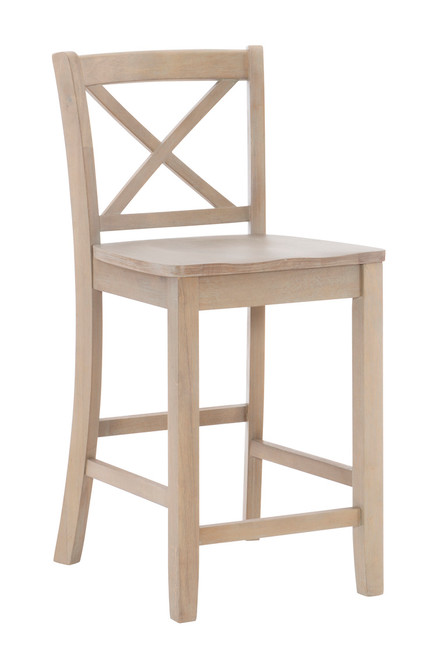 TORINO GREYWASH X BACK COUNTER STOOL