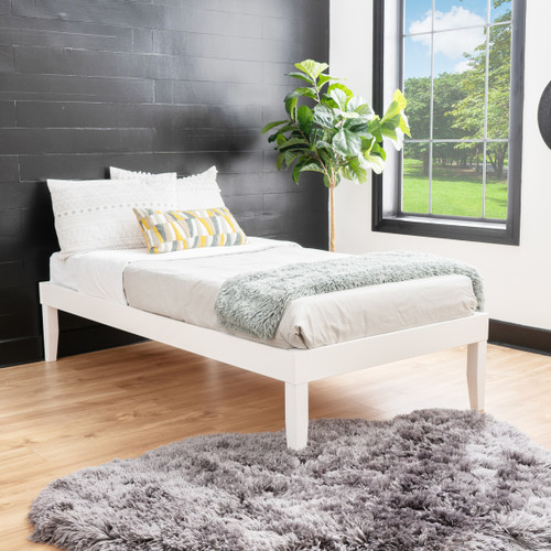 White Twin Platform Bed