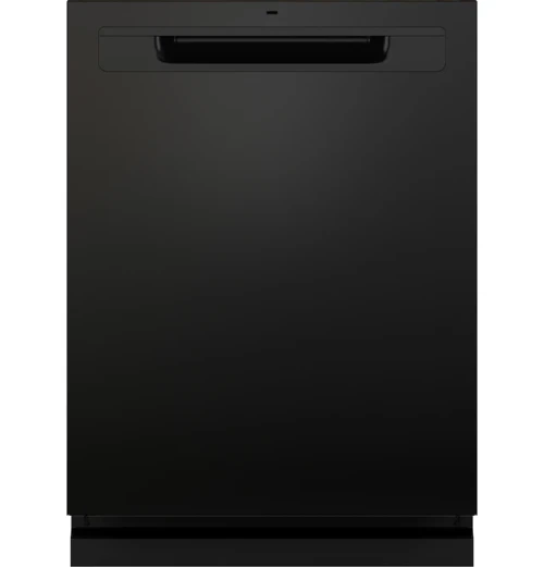 GE® Top Control with Stainless Steel Interior Dishwasher with Sanitize Cycle: GDP670SGVBB