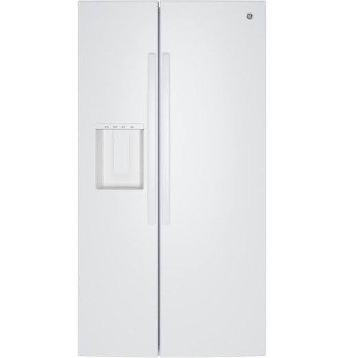 GSS28NGYWW GE® 27.9 Cu. Ft. Side-By-Side Refrigerator with Extra Tall Dispenser and In-Door Icemaker