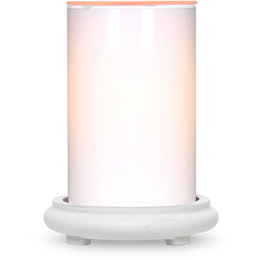 Glossy White Simmering Light with Antique White Base