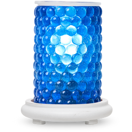 Blue Bubbles Simmering Light with Antique White Base