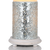 Silver Crackle Simmering Light with Antique White Base