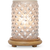 Iced White Diamond Simmering Light with Wood Grain Base