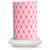 Pink Argyle Simmering Light with Antique White Base