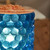 Blue Bubbles Simmering Light with Wood Grain Base