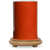 Glossy Burnt Orange Simmering Light with Wood Grain Base