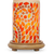 Ombre Autumn Mosaic Simmering Light with Wood Grain Base