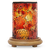 Autumn Ombre Crackle Simmering Light with Wood Grain Base