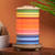 Fiesta Stripes Simmering Light with Wood Grain Base