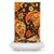 Amber Paisley Simmering Light with Antique White Base