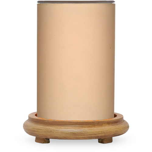 Candleglow Simmering Light with Wood Grain Base - Pink Zebra Home