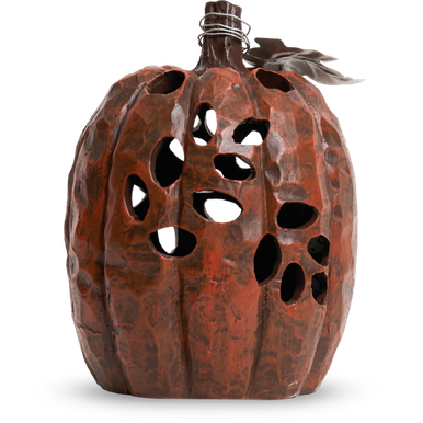 Wood Carved Pumpkin Accent Shade​ - Pink Zebra Home
