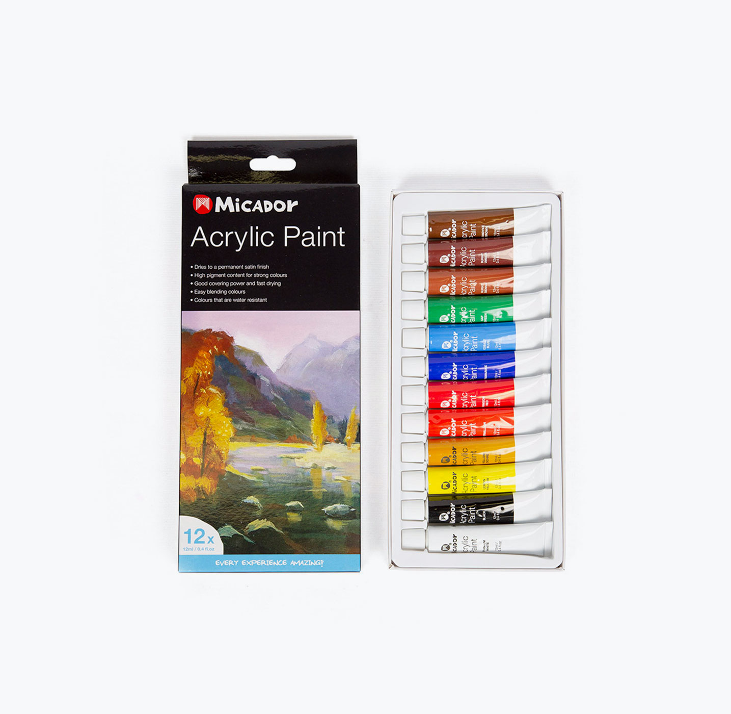 Acrylic Paint Set, 12x12ml