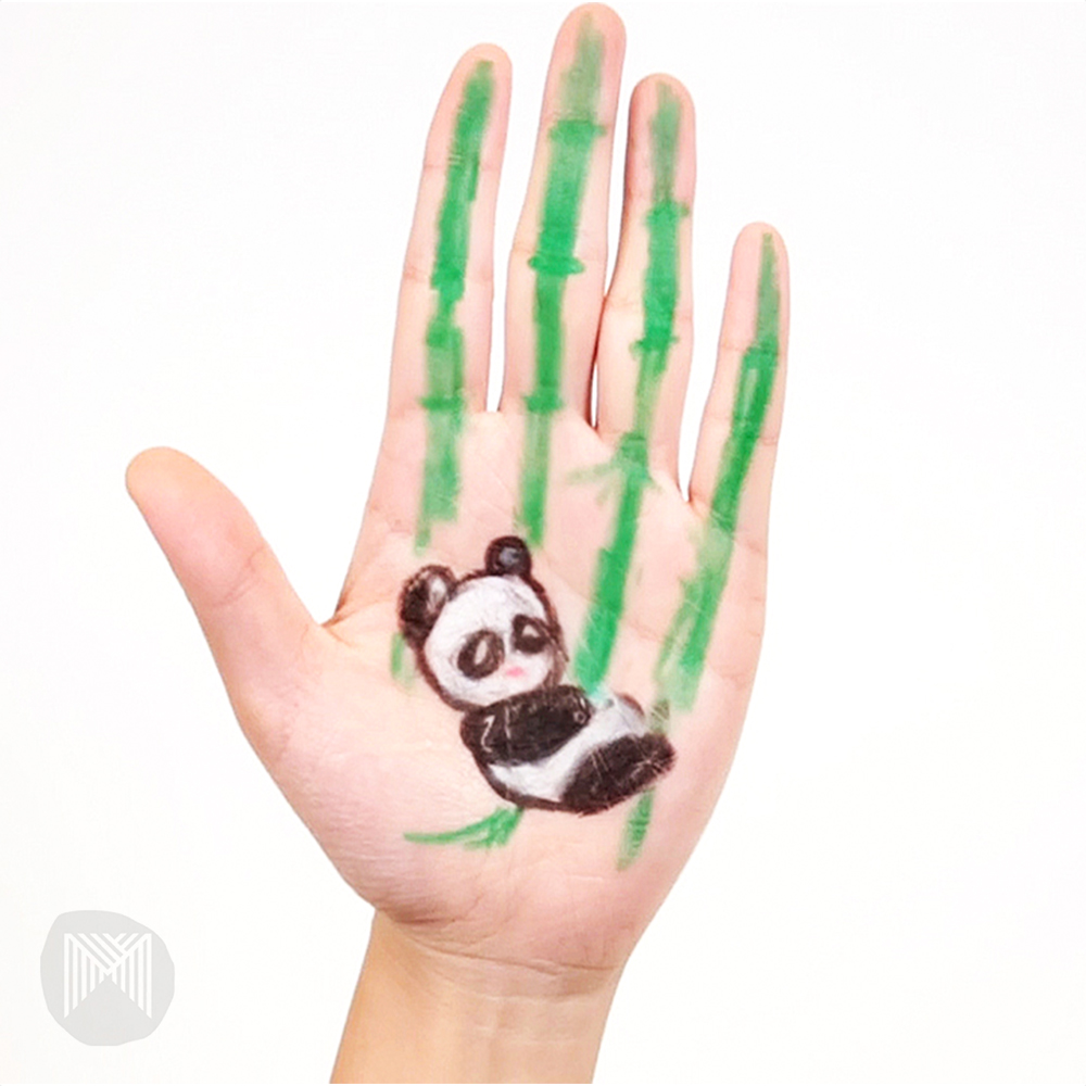 face painting panda